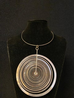 925H Silver Finland 1971 Tapio Wirkkala Silver Moon Hopeakuu Necklace