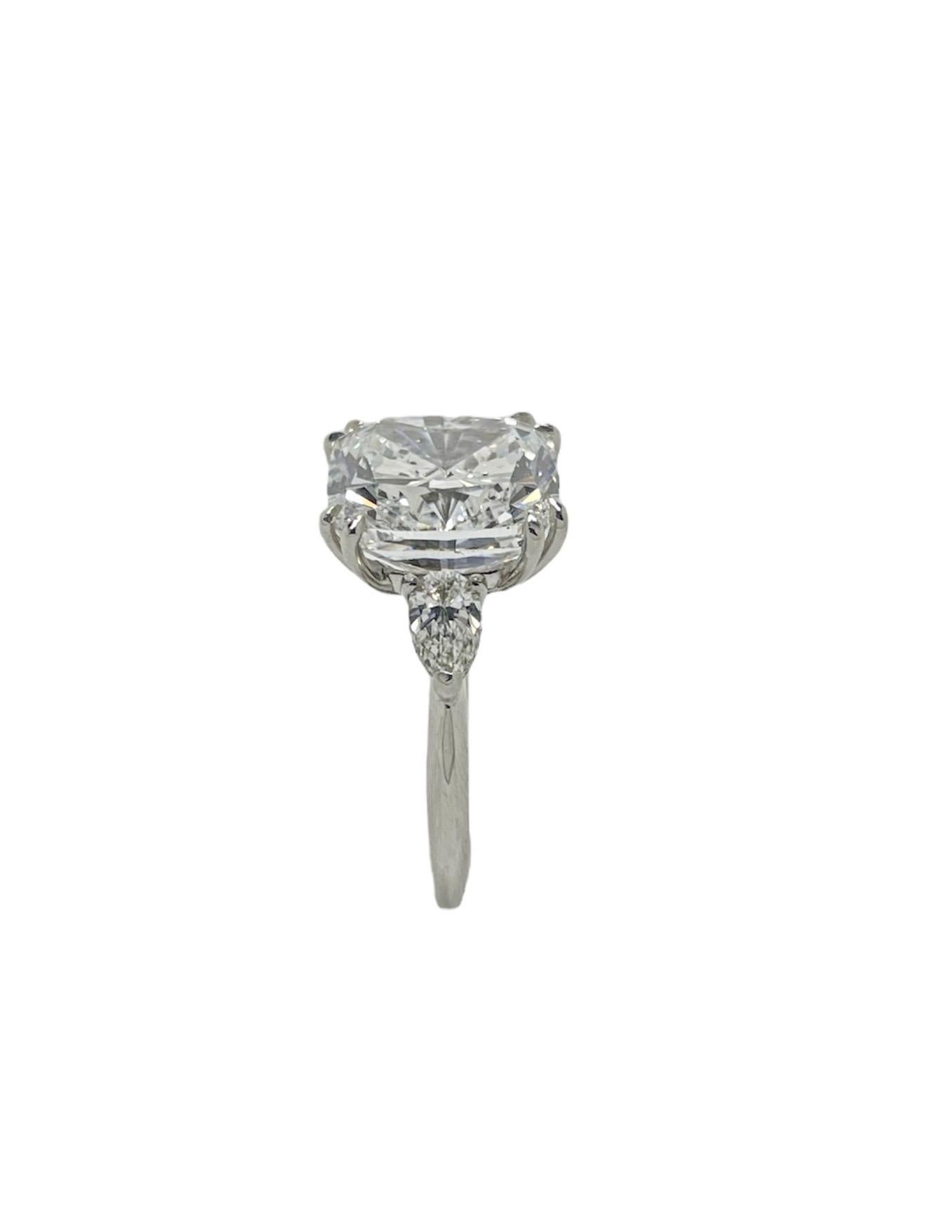 Women's 9.27 Carat Cushion Cut Diamond Engagement Ring For Sale