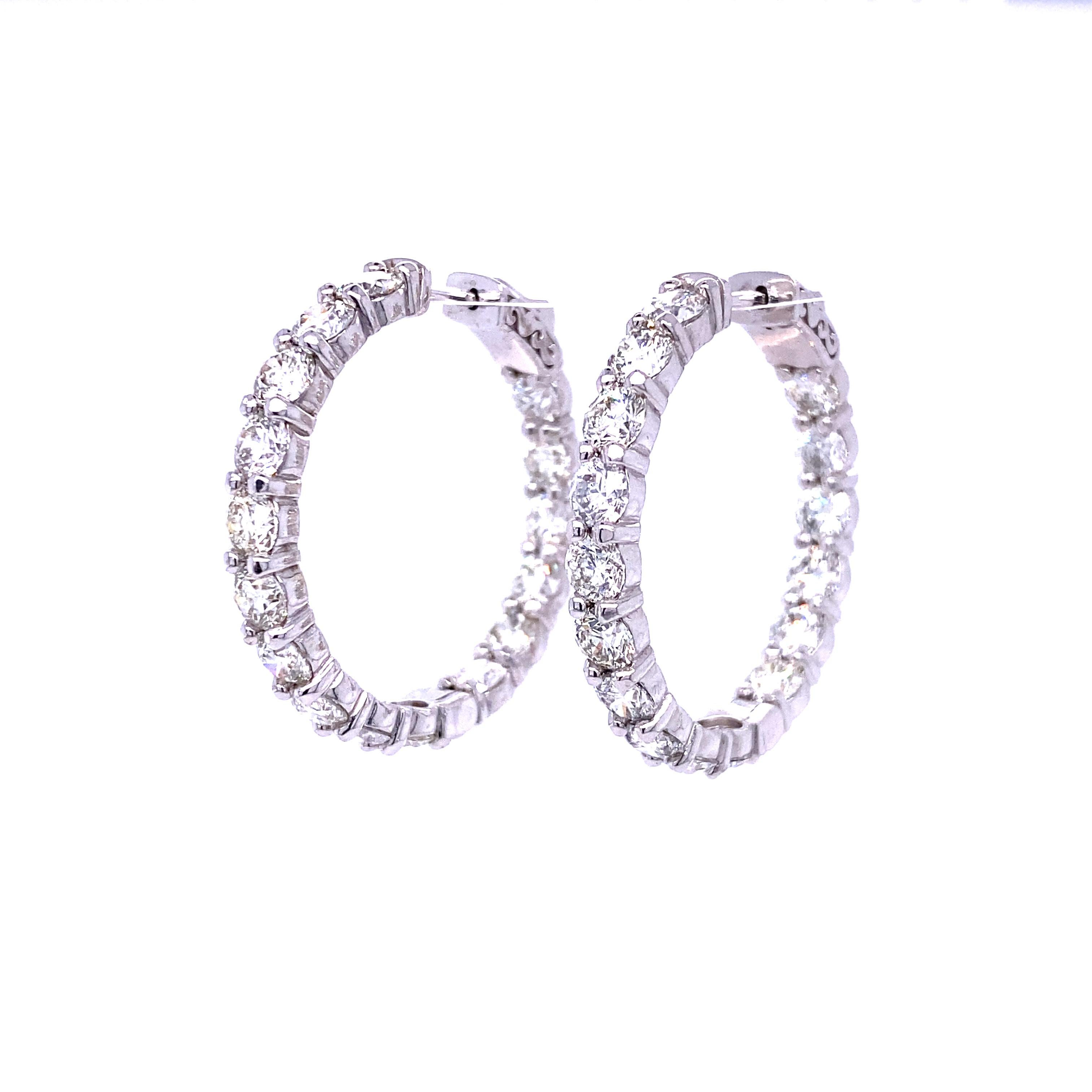 big diamond hoop earrings