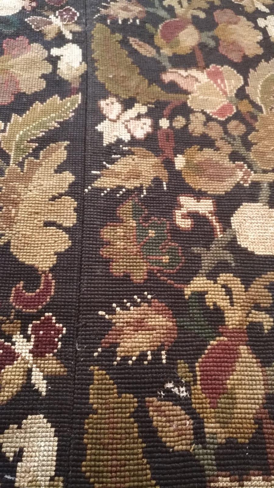 928 - 19th century needle point carpet.
 