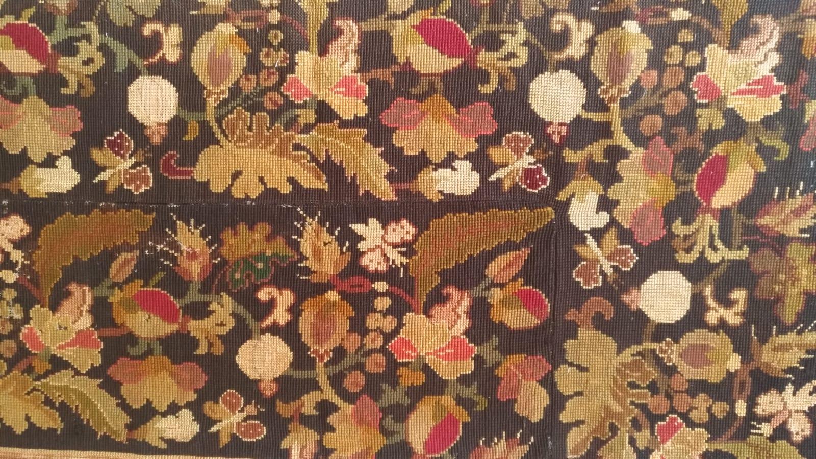 Hand-Crafted 928 - 19th Century Needle Point Carpet For Sale