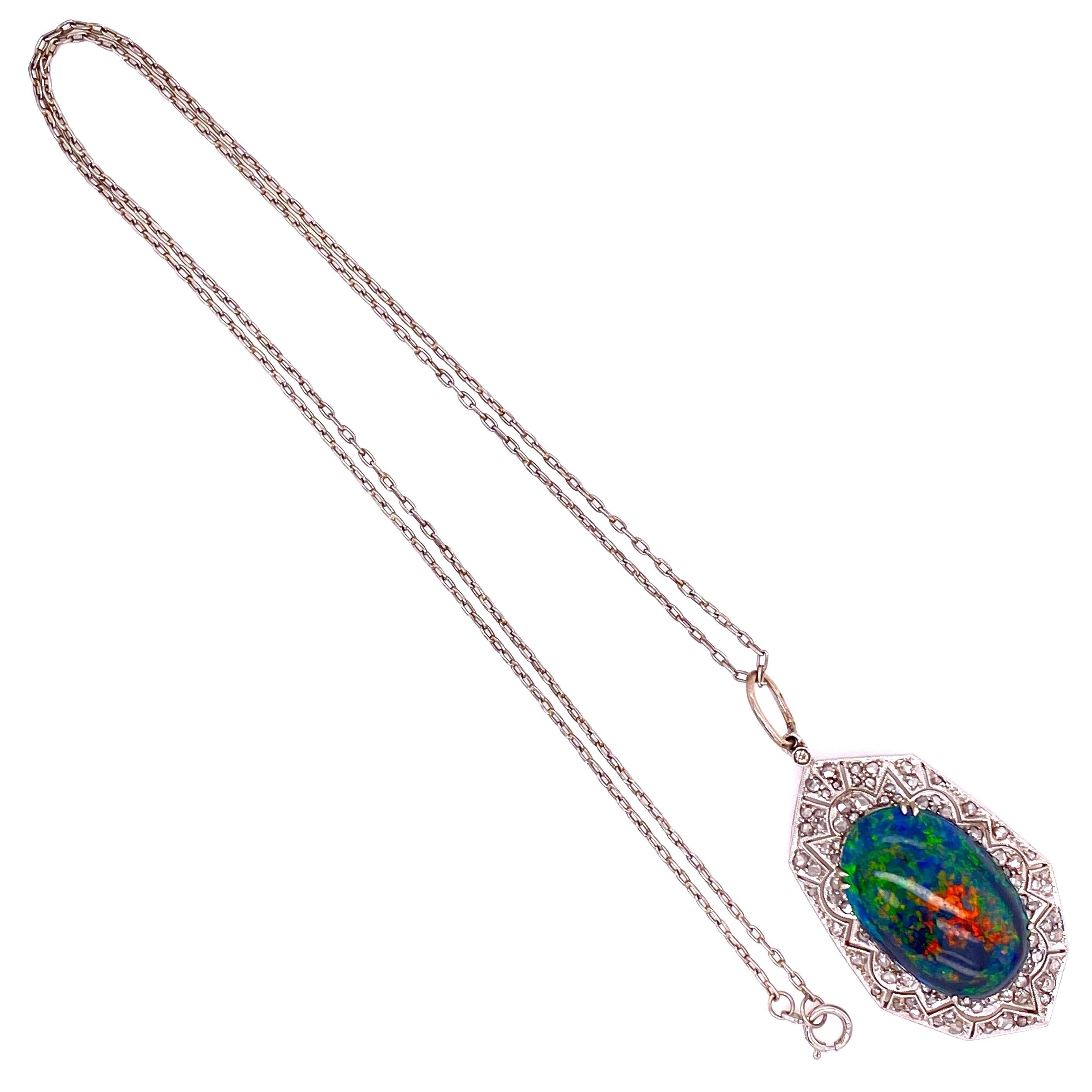 black opal pendant uk