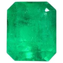 9,28ct gelblich grüner Smaragdschliff kolumbianischer Edelstein 13x11 echter Mai-Geburtsstein