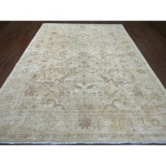 9'2 "x11'9" Stone Gray Peshawar mit Bijar Garus Design Handgeknüpfter Wollteppich