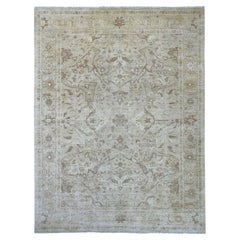 9'2 "x11'9" Stone Gray Peshawar mit Bijar Garus Design Handgeknüpfter Wollteppich