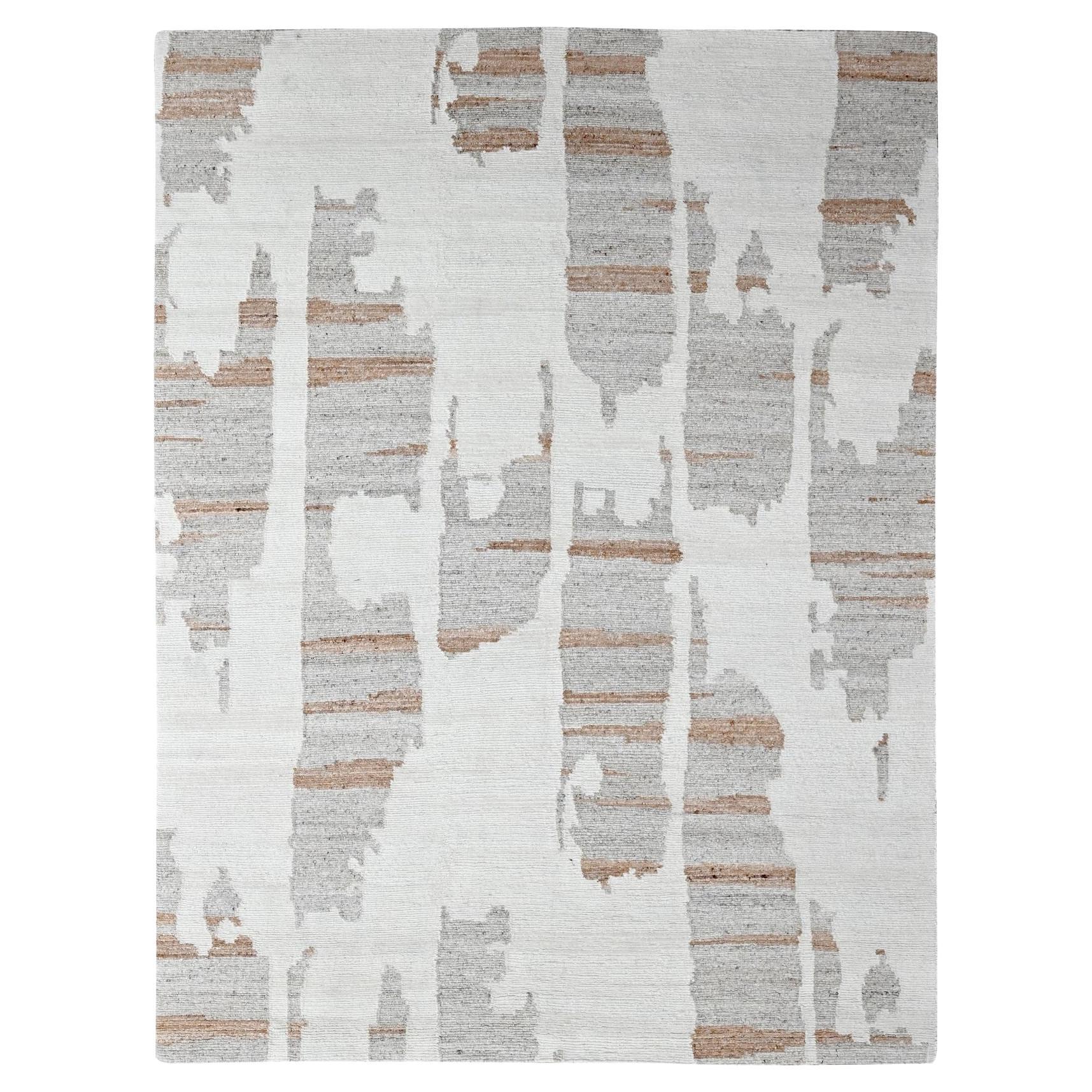 9
2"x12
Ivory Hand Knotted Pure Wool Minimalist Swedish Design Oriental Rug