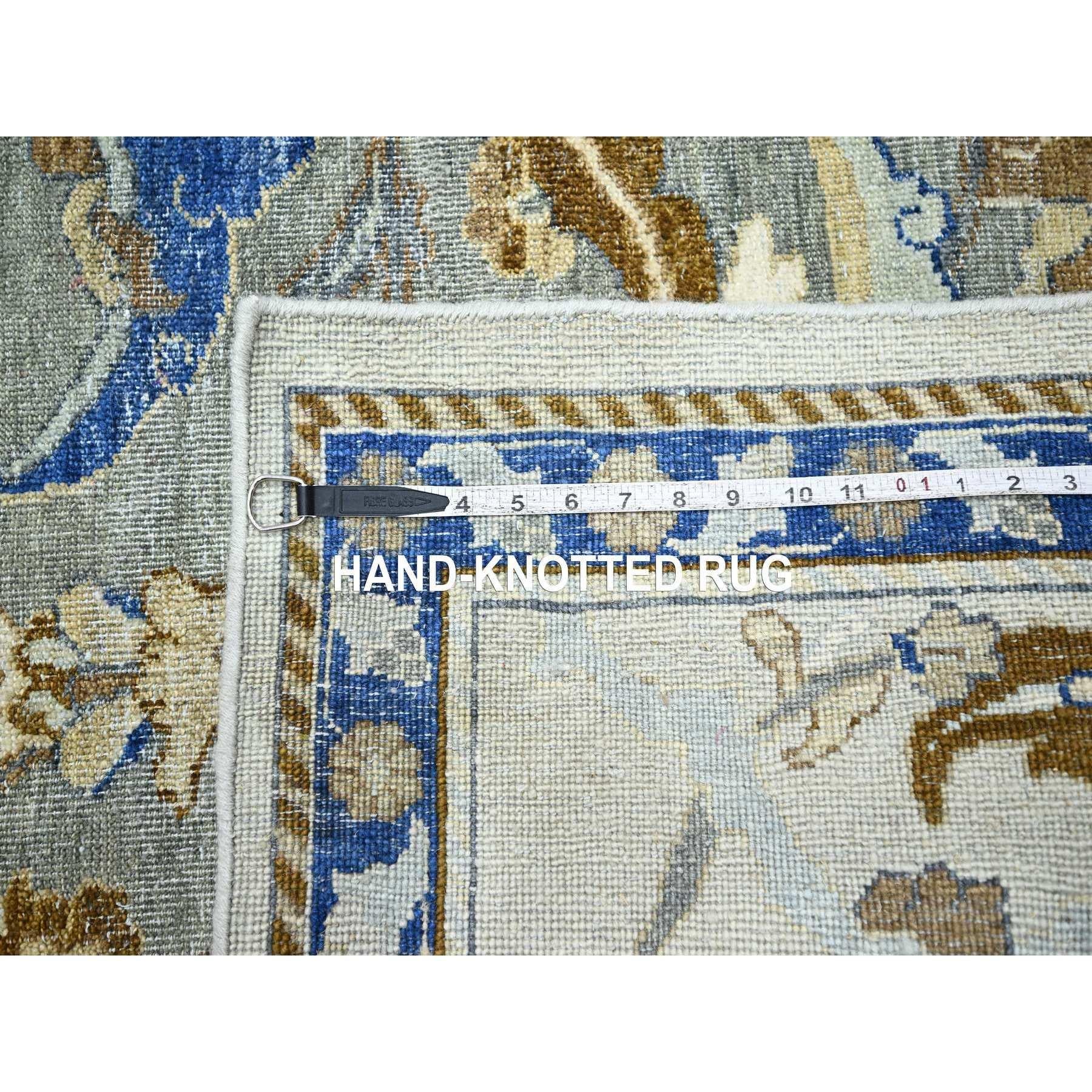 Tappeto avorio persiano Isphahan InspiredÂ Design annodato a mano in pura lana 9'2 