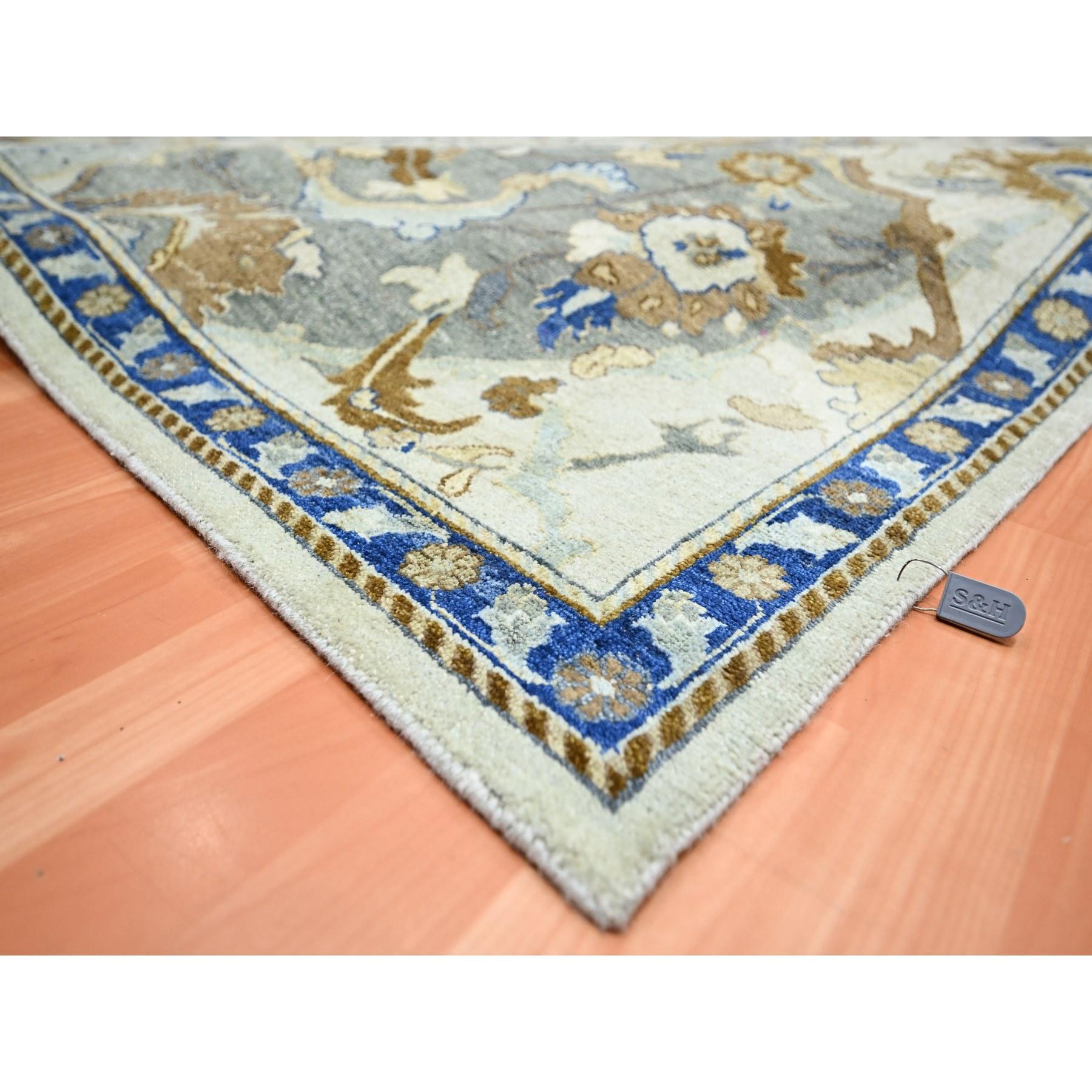 Tappeto avorio persiano Isphahan InspiredÂ Design annodato a mano in pura lana 9'2 