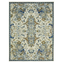 9'2 "x12'3" Chiffon White Polonaise Czartoryski Design Hand Knots/One Pure Wool Rug