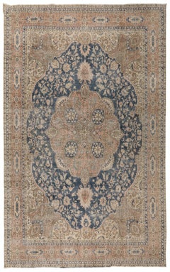 9.2x13 Ft Fine Vintage Turkish Wool Rug, Traditional HandKnotted Large Carpet