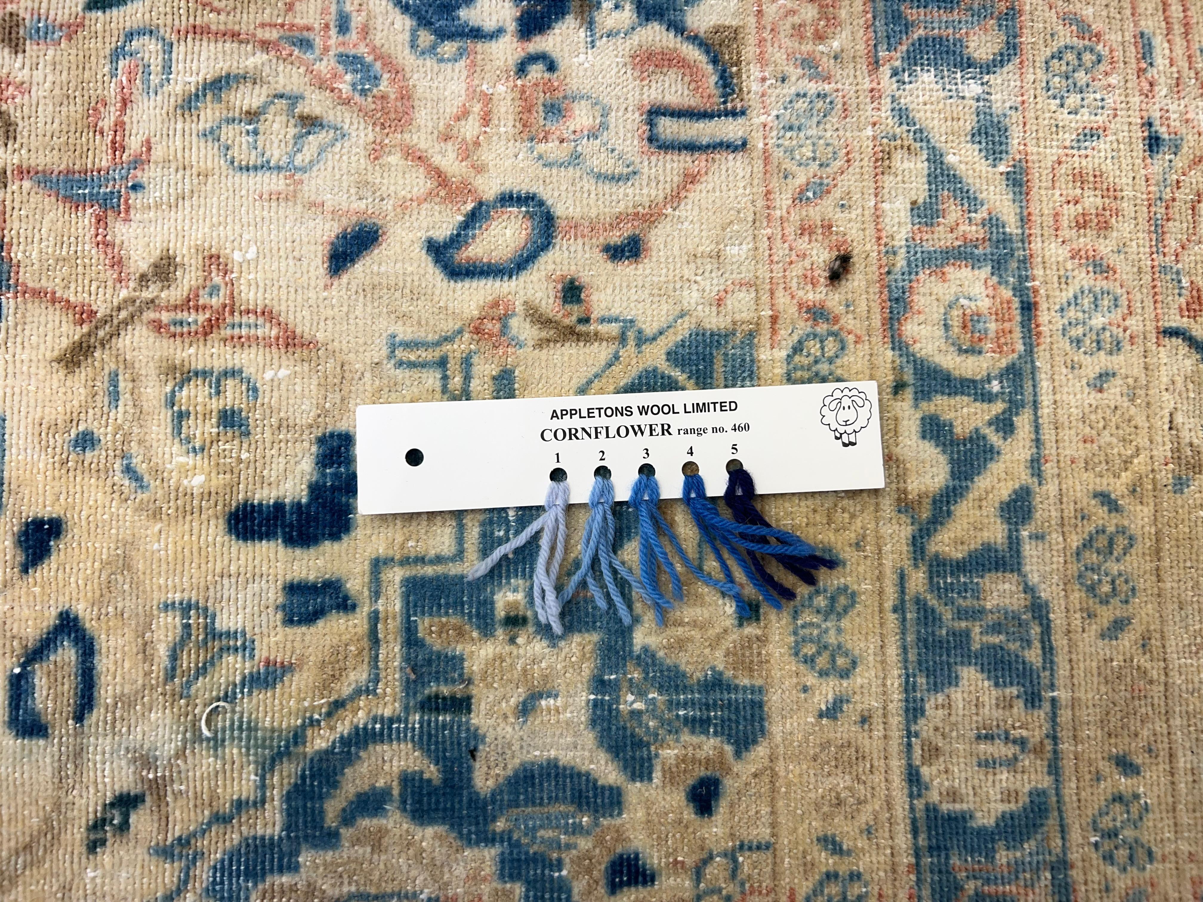 9.2x13 Ft Ein von einer Art Vintage Beige Large Area Rug. Handgeknüpfter türkischer Teppich im Zustand „Gut“ im Angebot in Spring Valley, NY