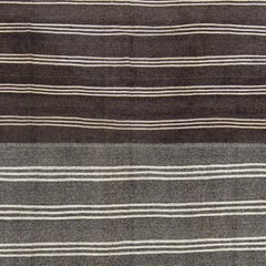 9.2x15 Ft Vintage Hand-Woven Turkish Large Kilim, Striped Flat-Weave Rug