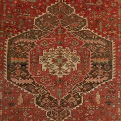 9.2x16 Ft Antique Persian Heriz Rug, Ca 1900