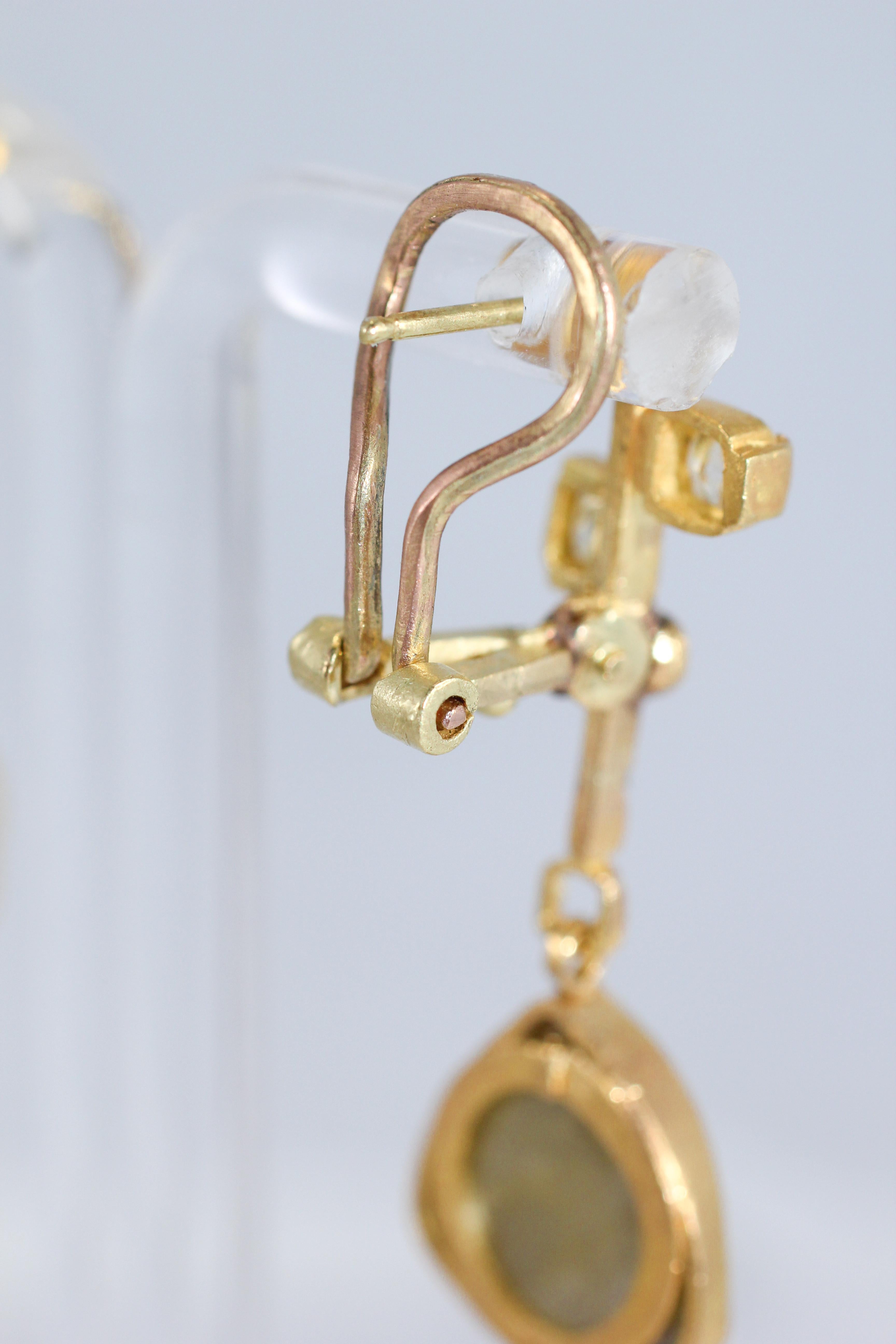 9.3 Carat Yellow Diamonds 21-22k Gold Chandelier Drop Earrings Wedding Jewelry For Sale 5