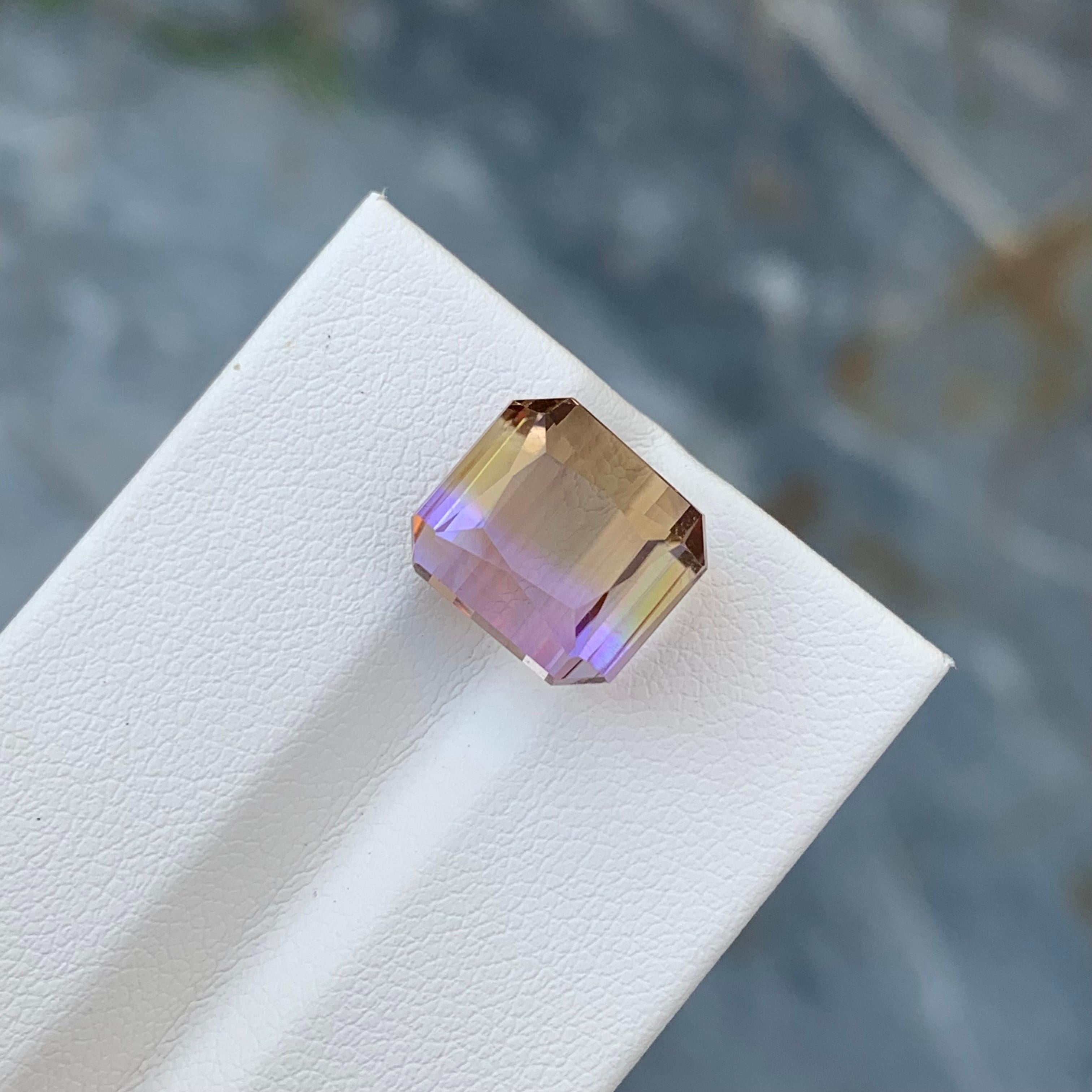 9.30 Carat Natural Loose Ametrine Octagon Shape Gem For Necklace Jewellery  For Sale 4