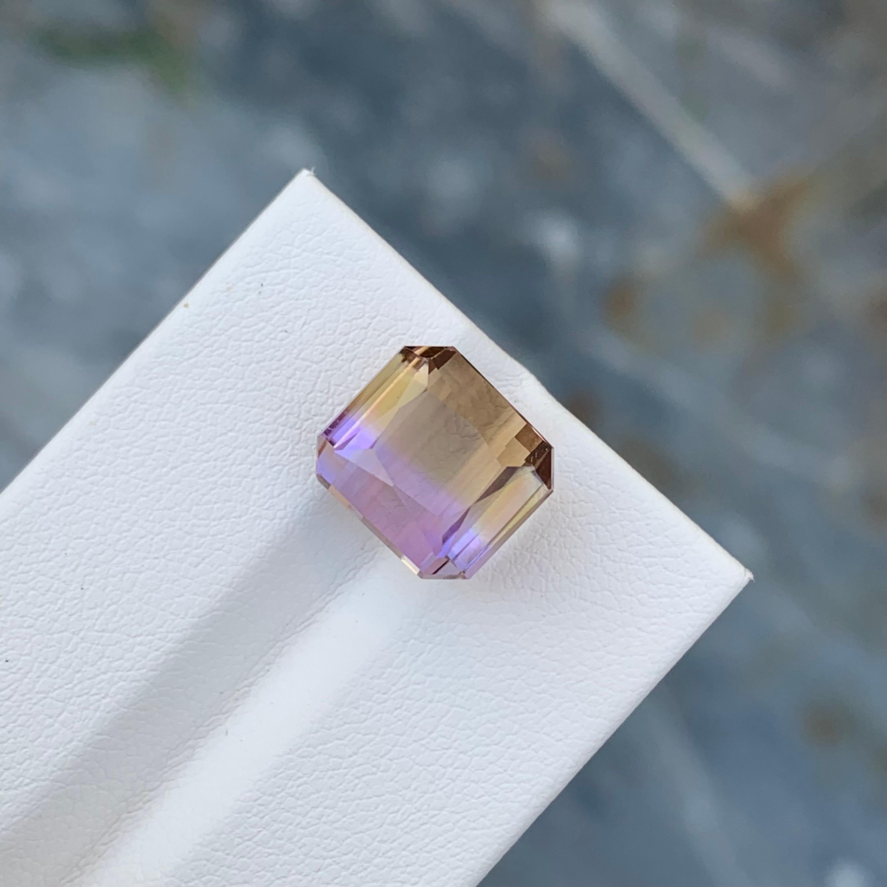 Octagon Cut 9.30 Carat Natural Loose Ametrine Octagon Shape Gem For Necklace Jewellery  For Sale