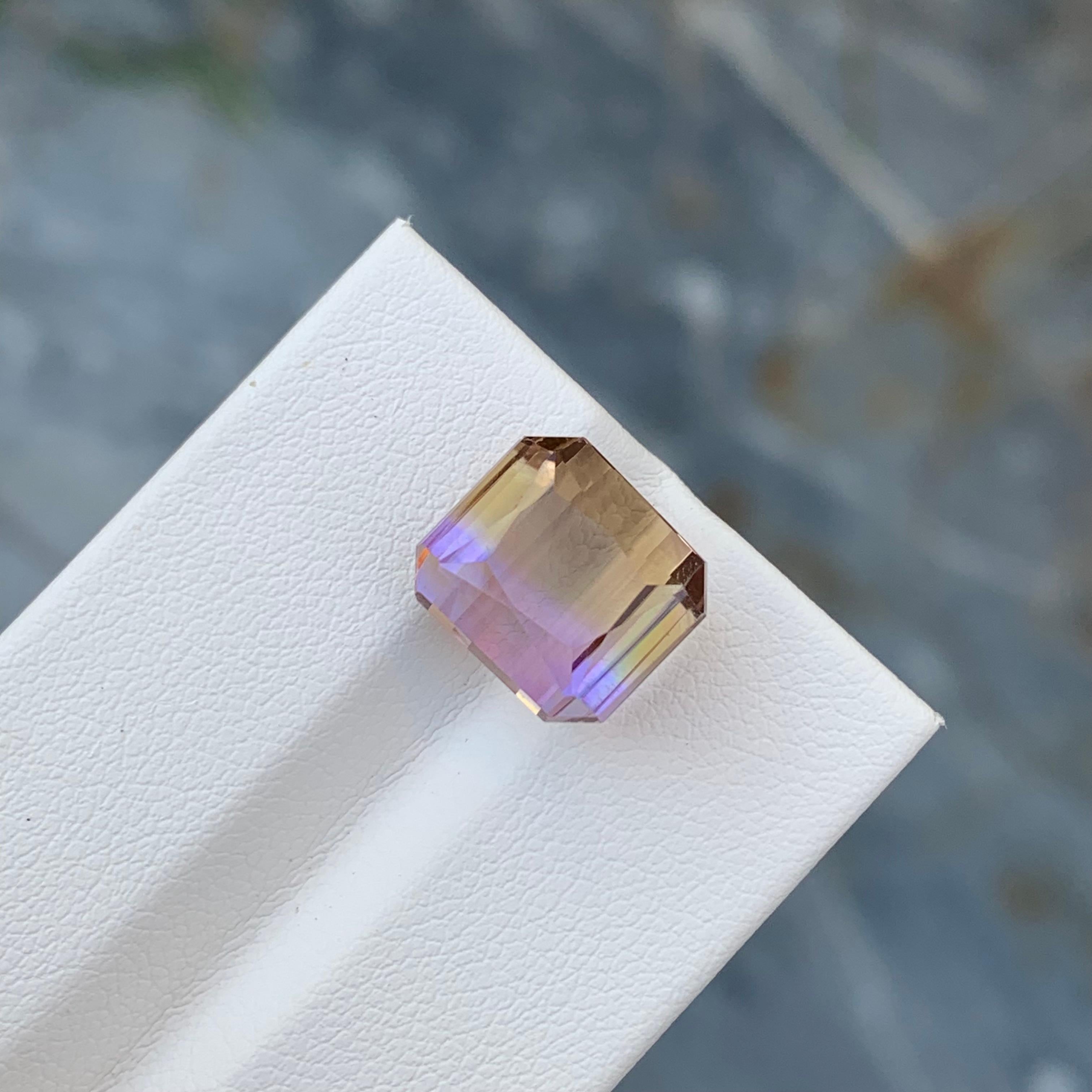 9.30 Carat Natural Loose Ametrine Octagon Shape Gem For Necklace Jewellery  In New Condition For Sale In Peshawar, PK