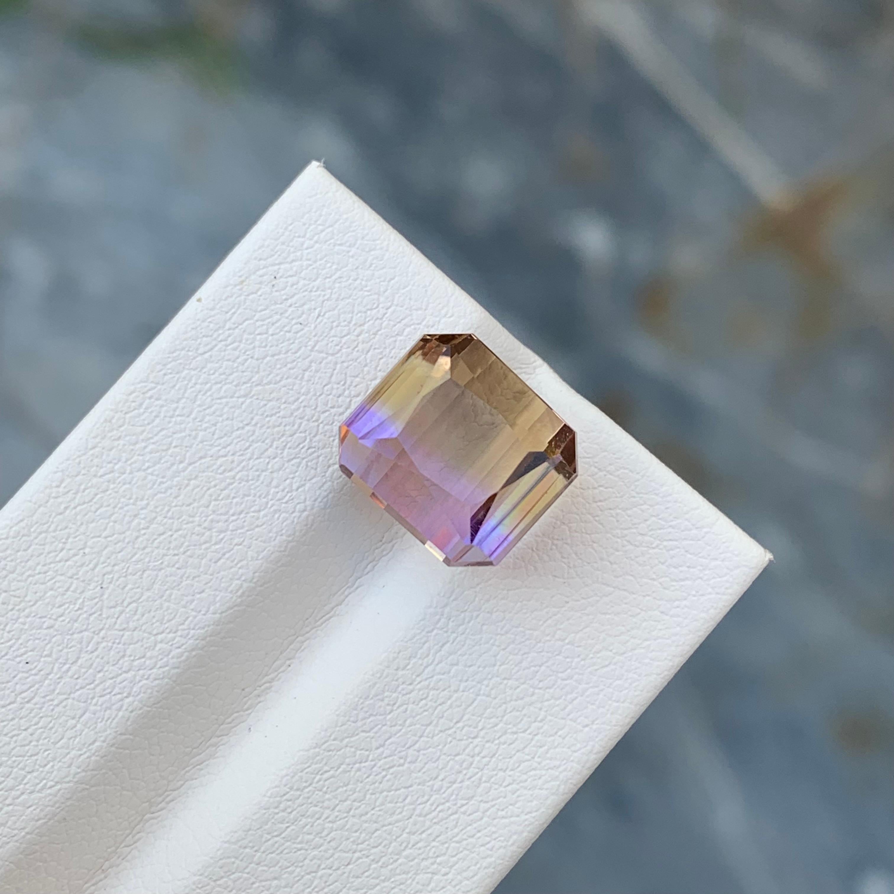 Ametrine naturelle non sertie de 9,30 carats de forme octogonale pour collier bijoux en vente 1