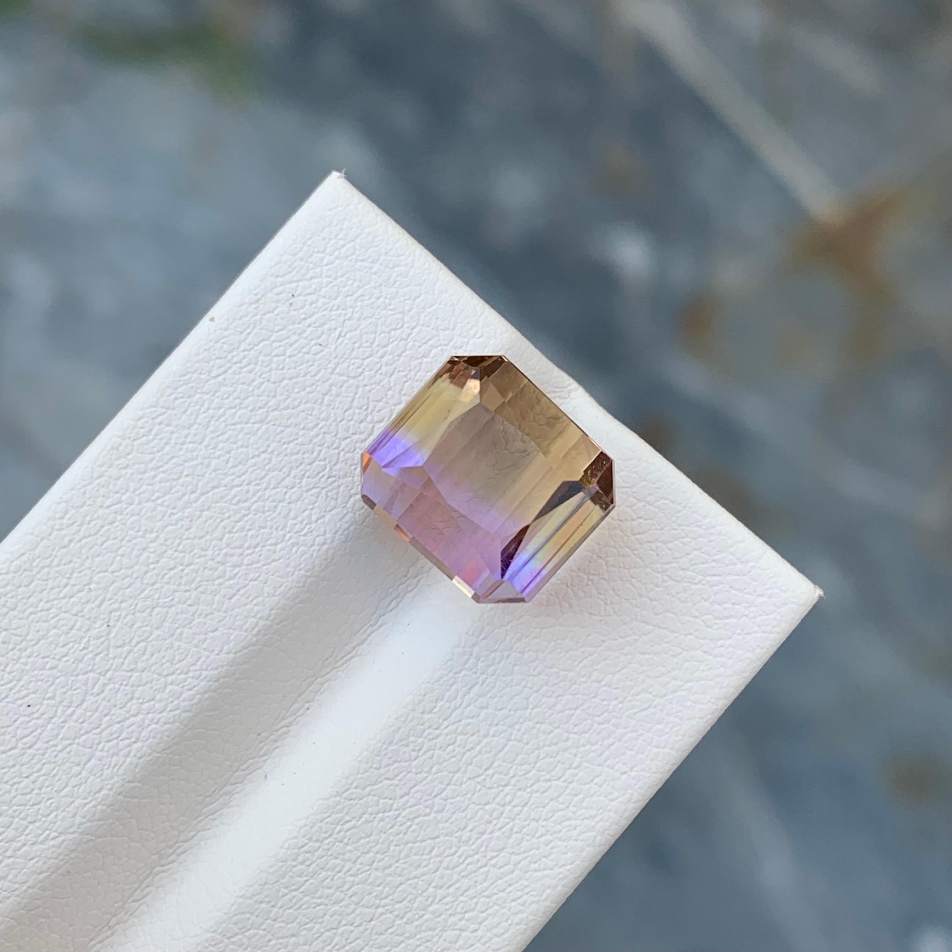 9.30 Carat Natural Loose Ametrine Octagon Shape Gem For Necklace Jewellery  For Sale 1