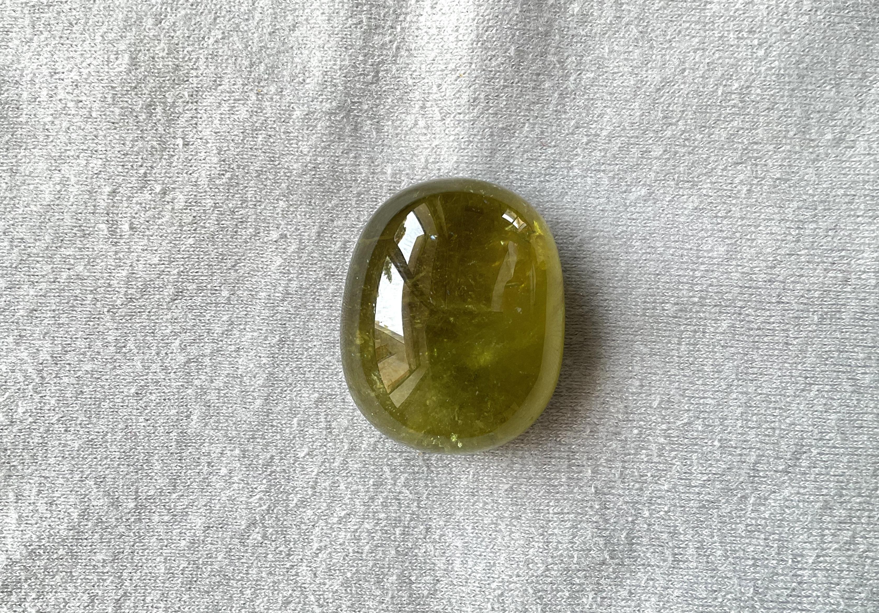 93,06 Carati Greene & Greene Greene Tormaline Plain Tumbled Loose Gemstone Fine Jewelry Natural In condizioni Nuovo in vendita a Jaipur, RJ