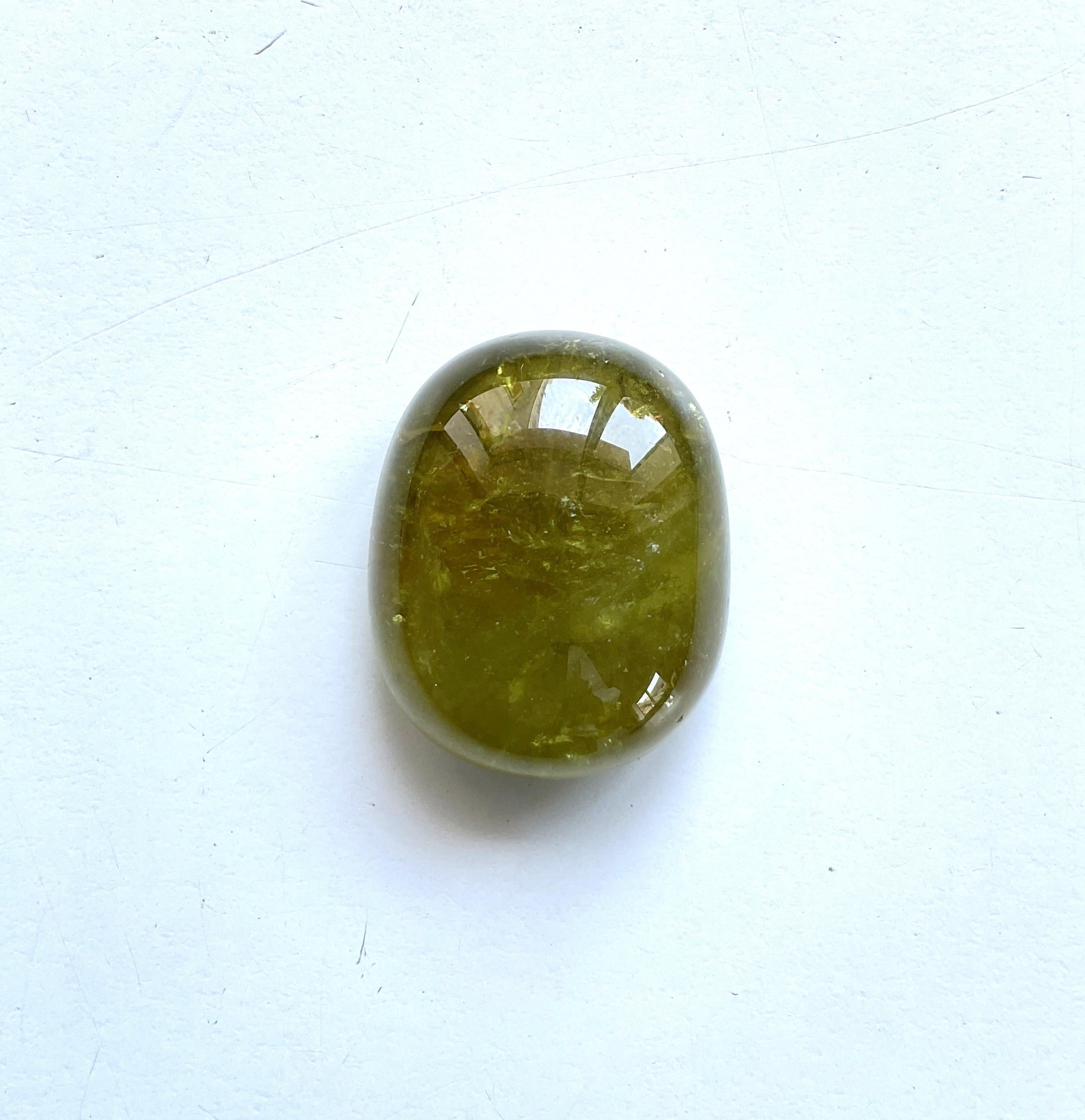 93,06 Carati Greene & Greene Greene Tormaline Plain Tumbled Loose Gemstone Fine Jewelry Natural in vendita 2