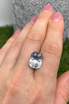 9.30Ct Aquamarine natural gemstone, radiant cut, 14.3x10.7x9.3mm, Madagascar