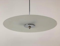 1930s Glass Plate Pendant from the Czech-Bauhaus Movement