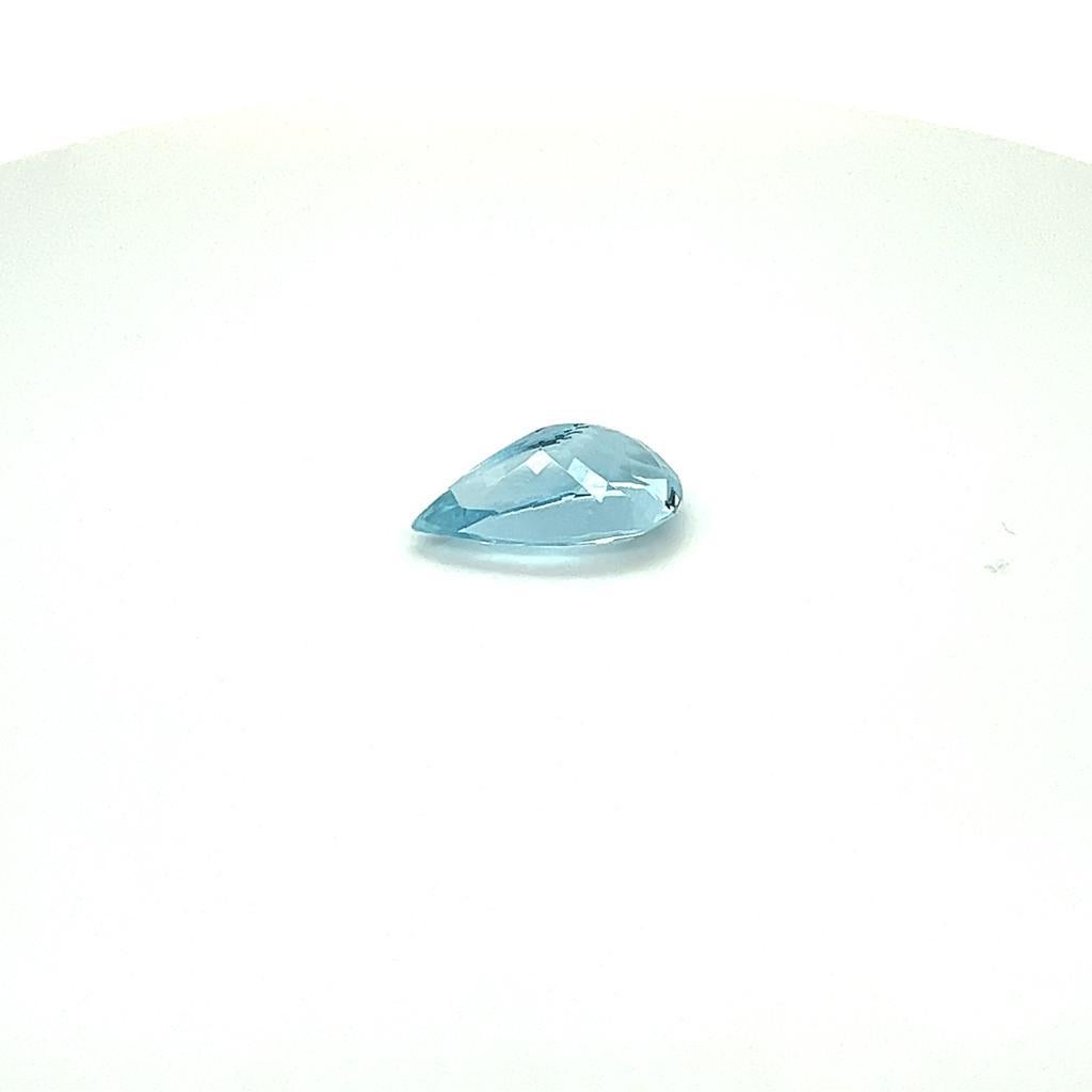 Pear Cut 9.31 Ct. Natural Aquamarine Pear Shape Eye Clean Clarity Loose Gemstone  For Sale