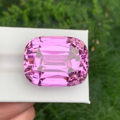 93.15 Carat Natural Loose Hot Pink No Heat Kunzite Emerald Cut Afghan Gemstone