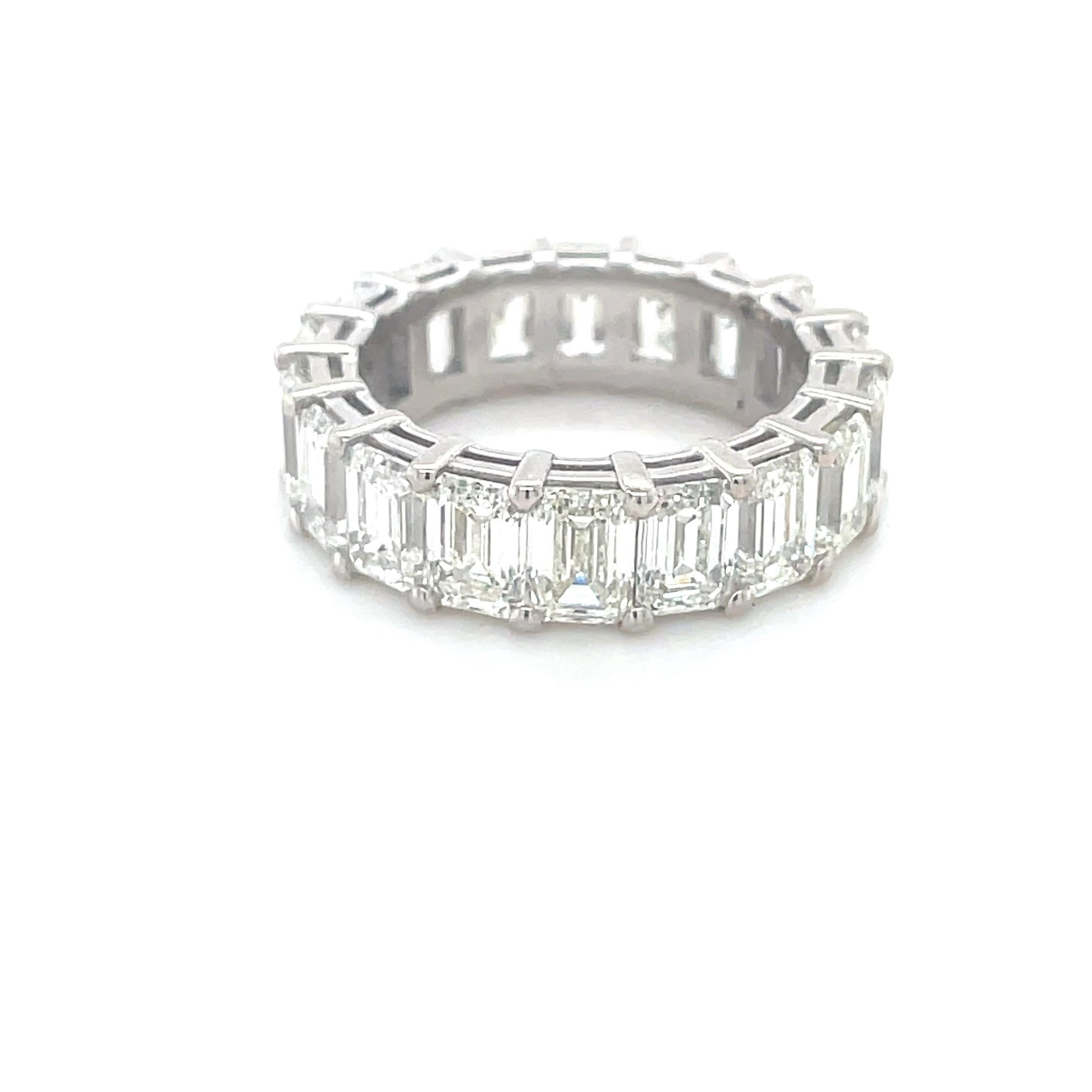 Modern 9.33 Carats Diamond Eternity Band For Sale