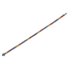 9.35 Carat Multi Color Rainbow Sapphire Tennis Bracelet