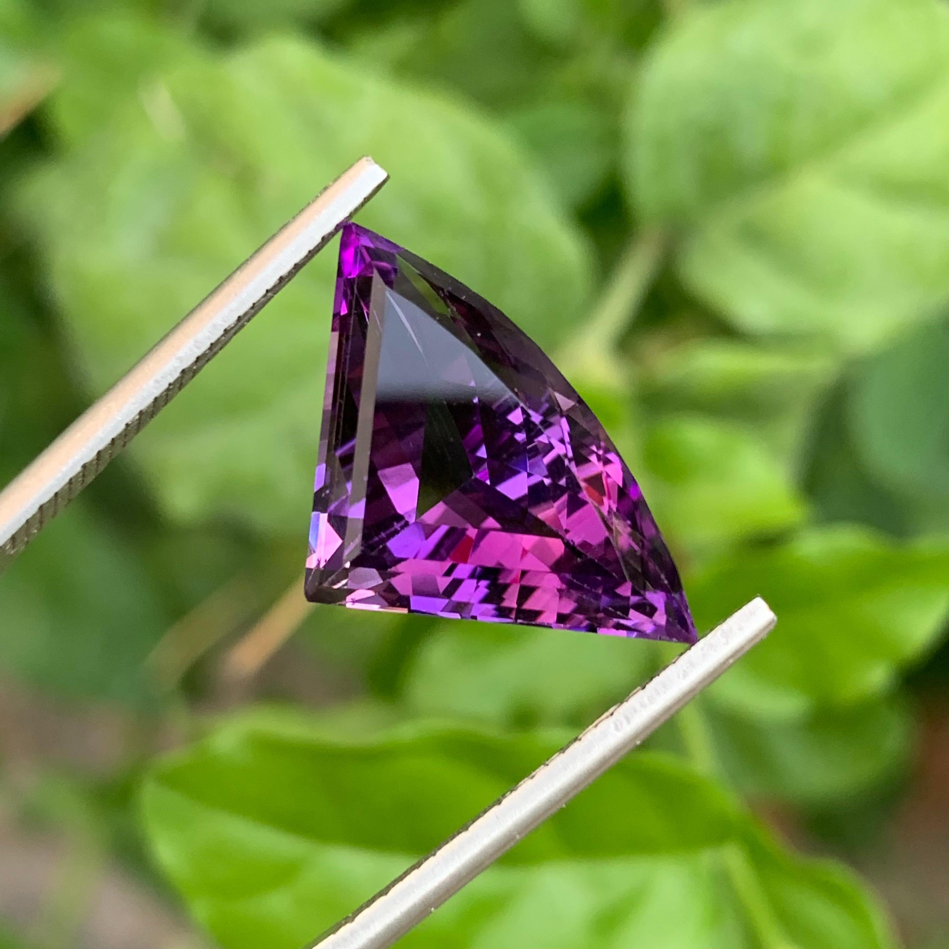 9.35 Carat Natural Loose Bat Shape Amethyst Gemstone From Brazilian Mine (Améthyste en forme de chauve-souris en vrac de 9.35 carats) en vente 4
