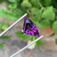 9.35 Carat Natural Loose Bat Shape Amethyst Gemstone From Brazilian Mine