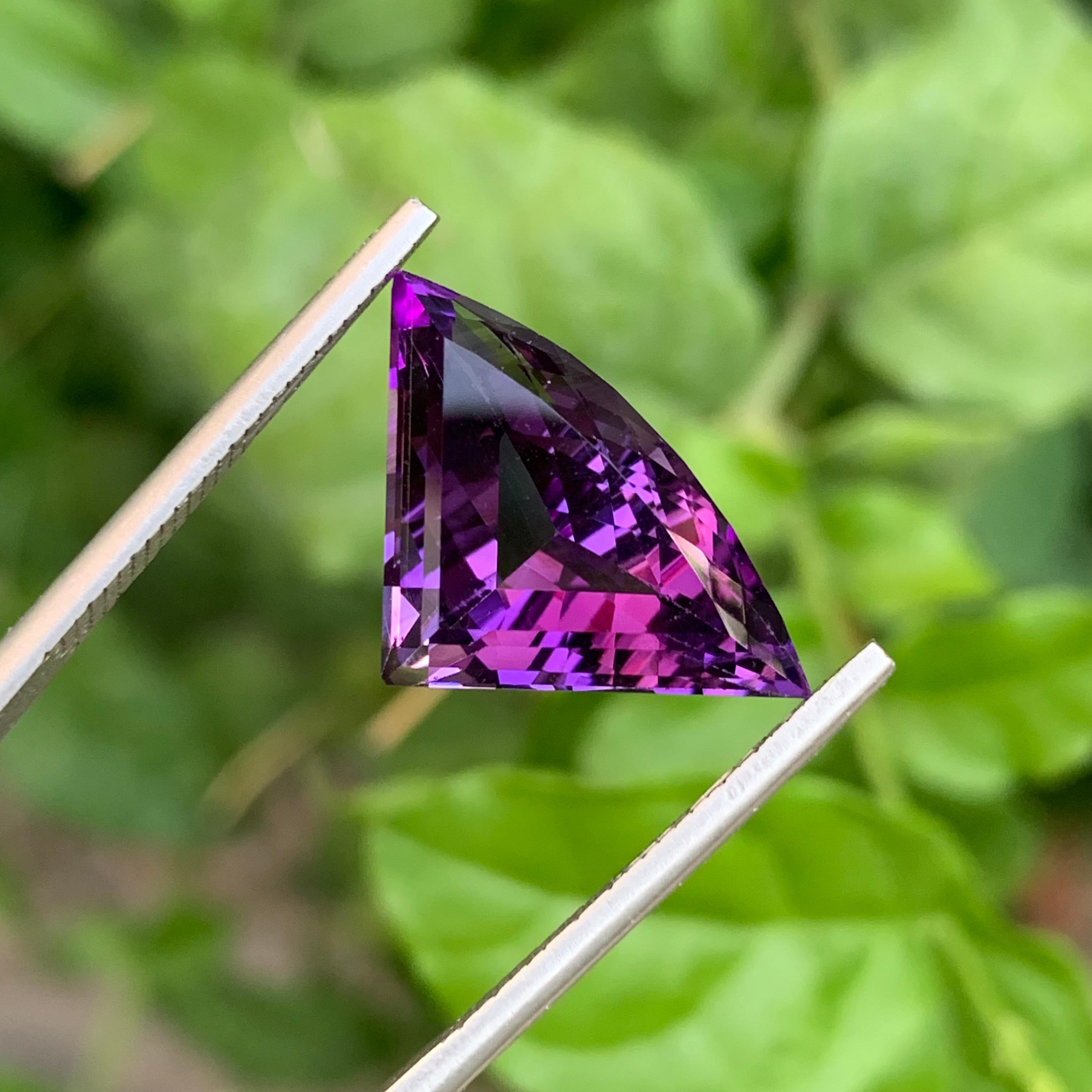 9.35 Carat Natural Loose Bat Shape Amethyst Gemstone From Brazilian Mine (Améthyste en forme de chauve-souris en vrac de 9.35 carats) Neuf - En vente à Peshawar, PK