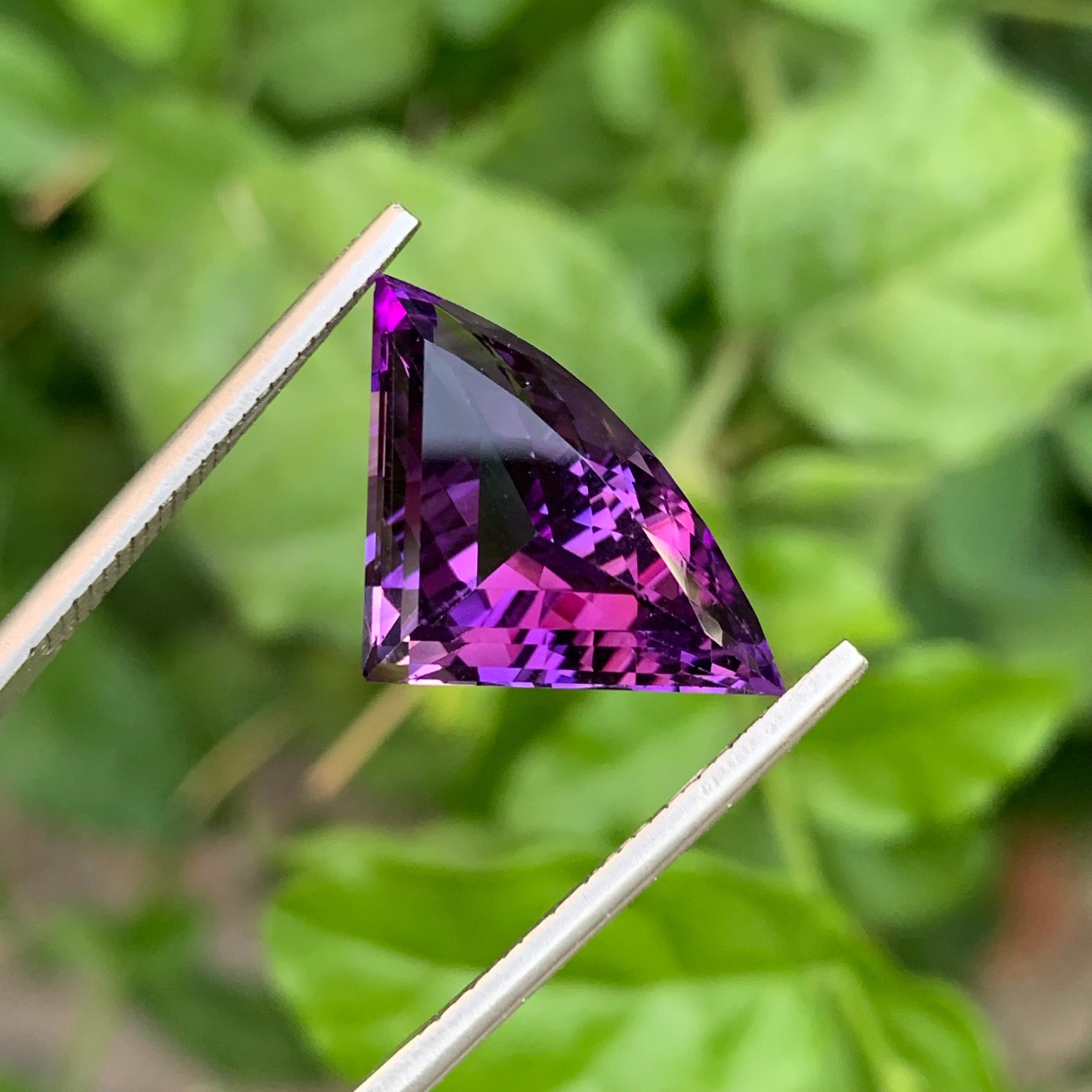 9.35 Carat Natural Loose Bat Shape Amethyst Gemstone From Brazilian Mine (Améthyste en forme de chauve-souris en vrac de 9.35 carats) Unisexe en vente