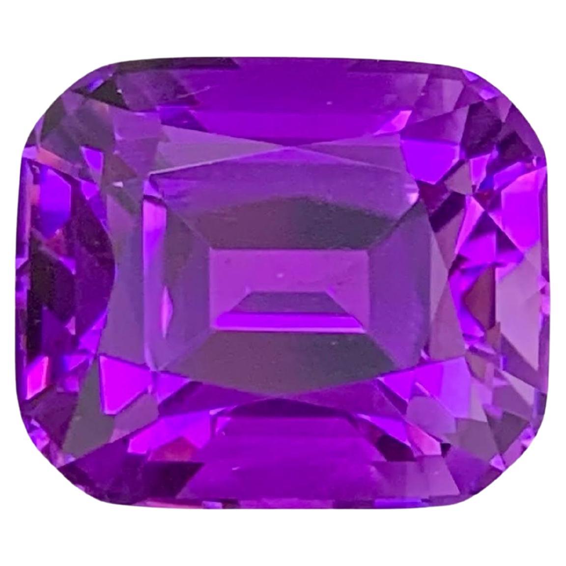 9.35 carati di pietra ametista viola naturale sciolta con taglio a cuscino Gemma brasiliana