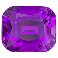 9.35 Carat Natural Loose Purple Amethyst Stone Cushion Cut Brazilian Gemstone