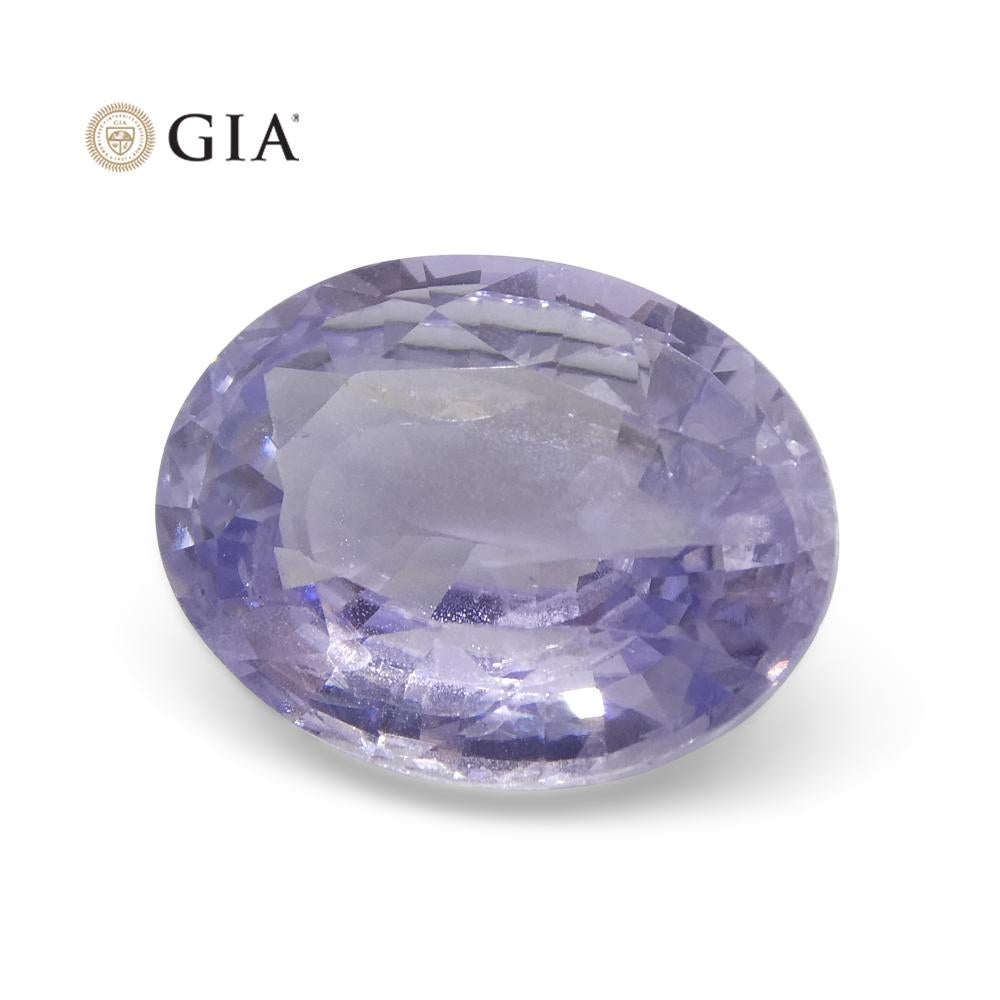9.37ct Oval Violet to Pinkish Purple Sapphire GIA Certified Sri Lanka For Sale 2