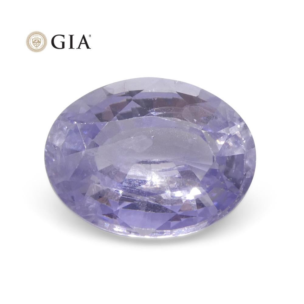 9.37ct Oval Violet to Pinkish Purple Sapphire GIA Certified Sri Lanka For Sale 4