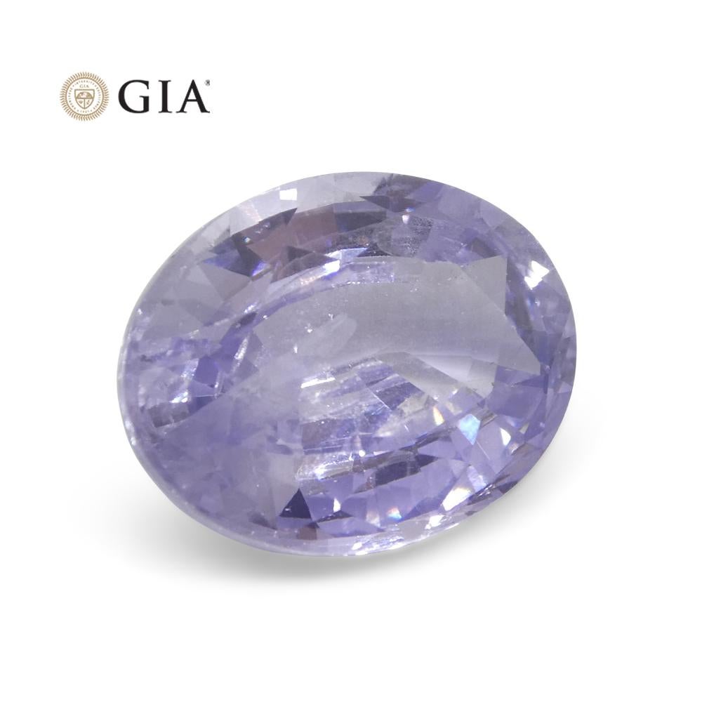 9.37ct Oval Violet to Pinkish Purple Sapphire GIA Certified Sri Lanka For Sale 5
