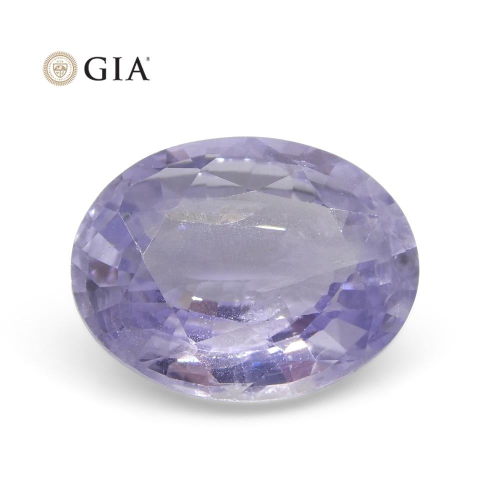 9.37ct Oval Violet to Pinkish Purple Sapphire GIA Certified Sri Lanka For Sale 1