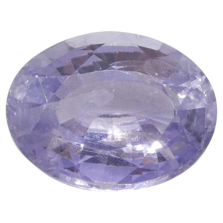 9.37ct Oval Violet to Pinkish Purple Sapphire GIA Certified Sri Lanka For Sale