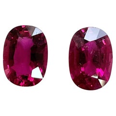 9.39 Carats Rubellite Tourmaline Oval Cut stone Pair For Jewelry Natural gem