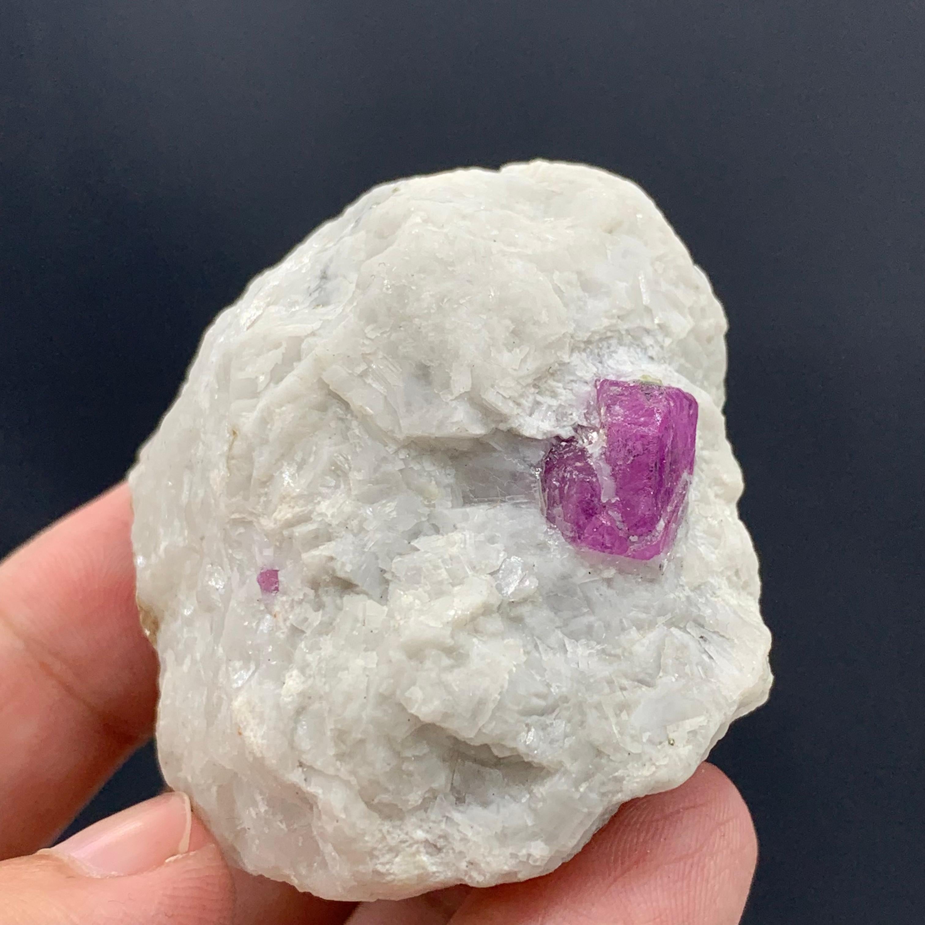  Incredible Ruby Specimen From Jegdalek Mine, Afghanistan 
Weight : 93.96 Gram 
Dimension: 5.3 x 4.3 x 3.0 Cm
Origin : Jegdalek, Afghanistan 

It has been associated with improved energy and concentration, creativity, loyalty, honor and compassion.