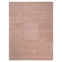 9'3 "x12' Modernes Design Handgewebte weiche Wolle Koralle Rosa Orientteppich