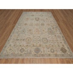 9'3"x12'1" Desert Brown Heriz Revival All Over Design Hand Knotted Oriental Rug