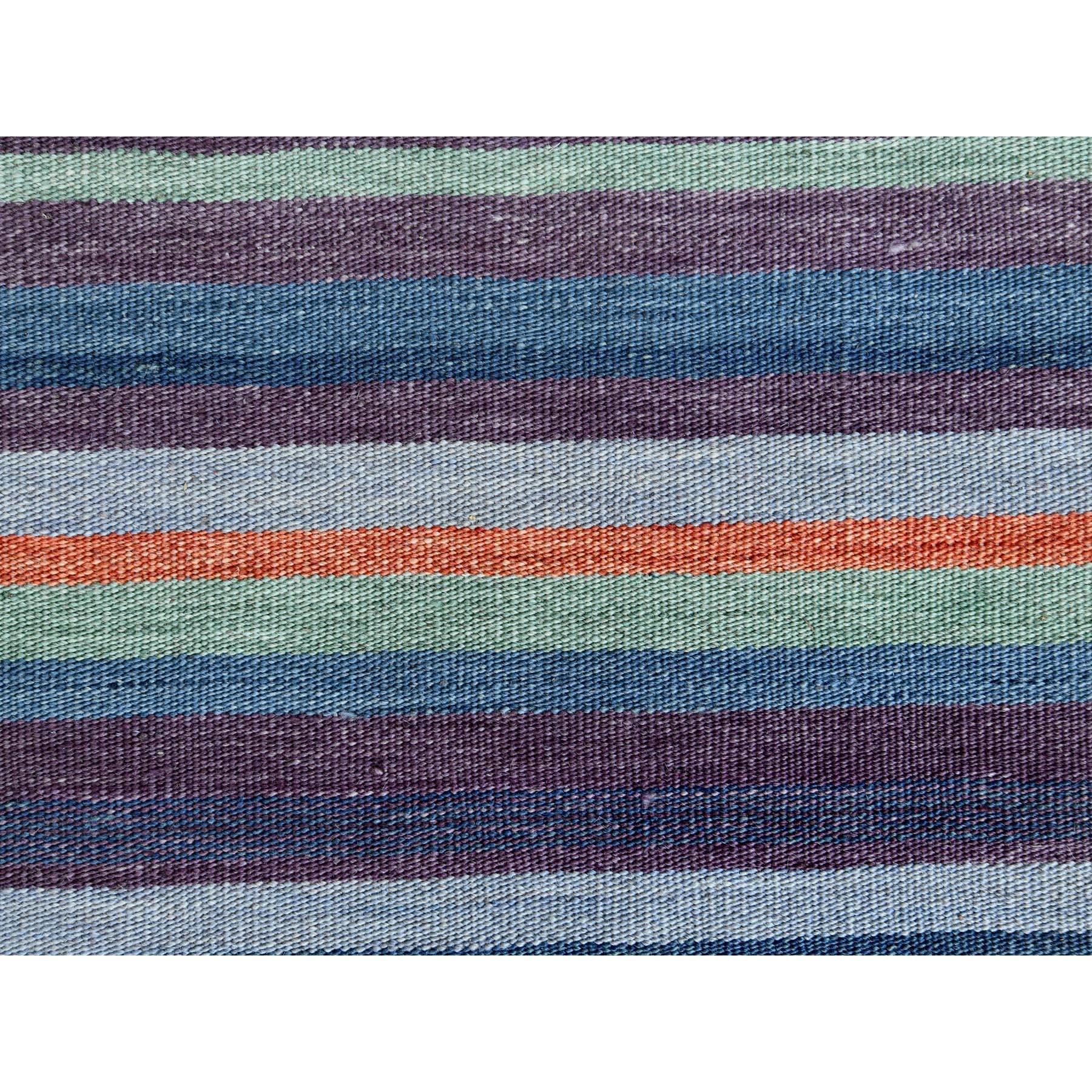 This is a truly genuine one-of-a-kind Flat Weave Kilim Pure Wool Hand Woven Stripe Design Reversible Oriental Rug. It has been Woven for months and months in the centuries-old weaving craftsmanship techniques by expert artisans
Primary materials:
