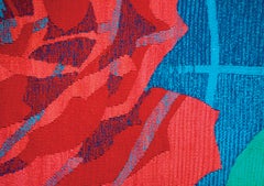 93x95 cm Target Woven Tapestry Huge Textile Art by Artist Eszter Kneisz