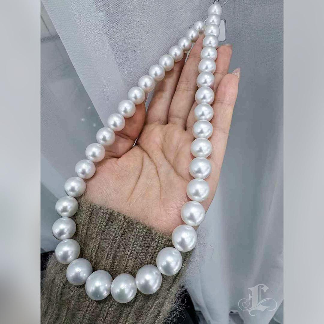 Uncut PSL PHOENIX Certificate 9.4-12.4mm South Sea Pearl Necklace