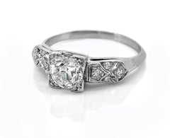 .94 Carat Diamond Antique Platinum Engagement Ring